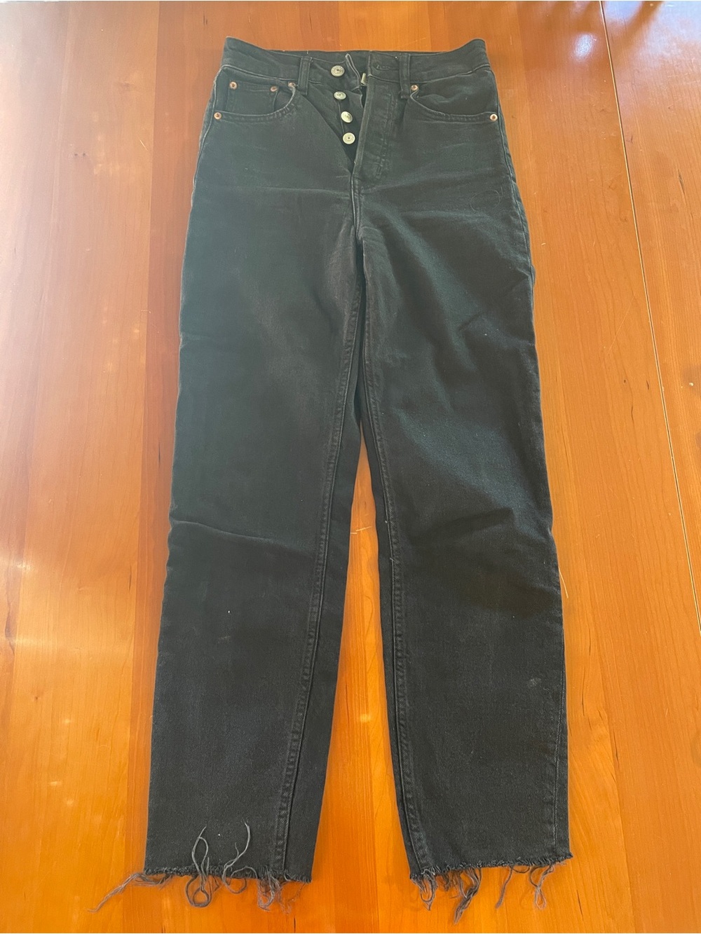 Divided High Waisted Black Straight Leg Jeans